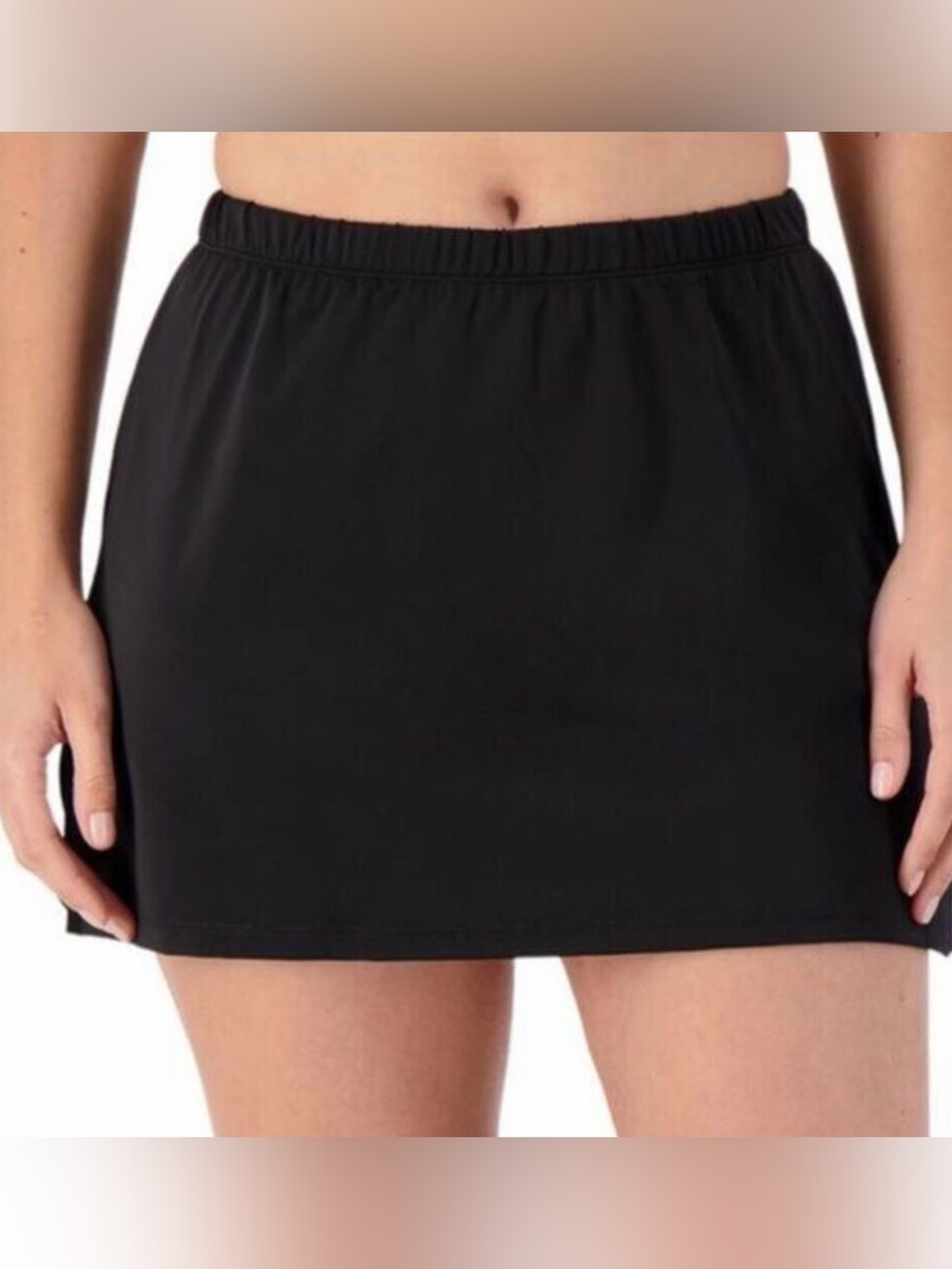 Kim Gravel X Swimsuits For All Classic Black Elastic Waist Swim Skirt‎ -- 12